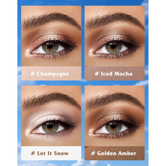 KIMUSE Eyeshadow Stick 4 Colors Set Long Lasting Waterproof Natural Glow Makeup - Picture 4 of 9